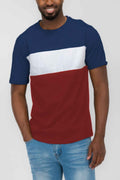 Mens Color Block Short Sleeve Tshirt