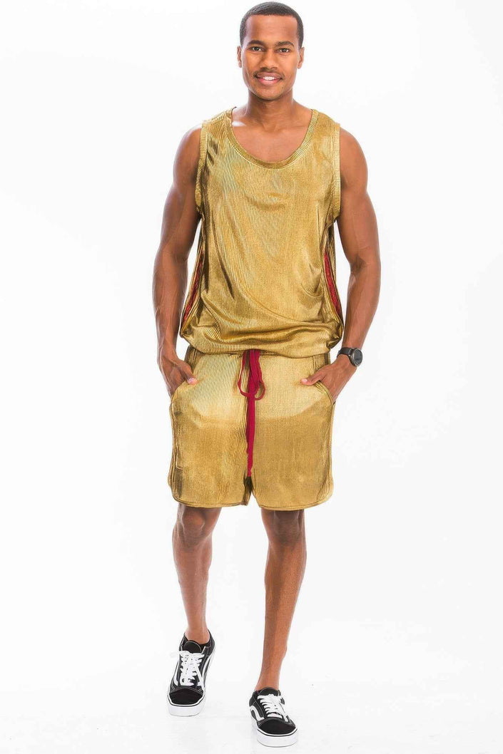 Metallic Flick Tank Top