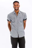 Casual Short Sleeve Solid Denim Shirt - Pikemla