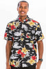 Mens Print Hawaiian Button Down Shirt
