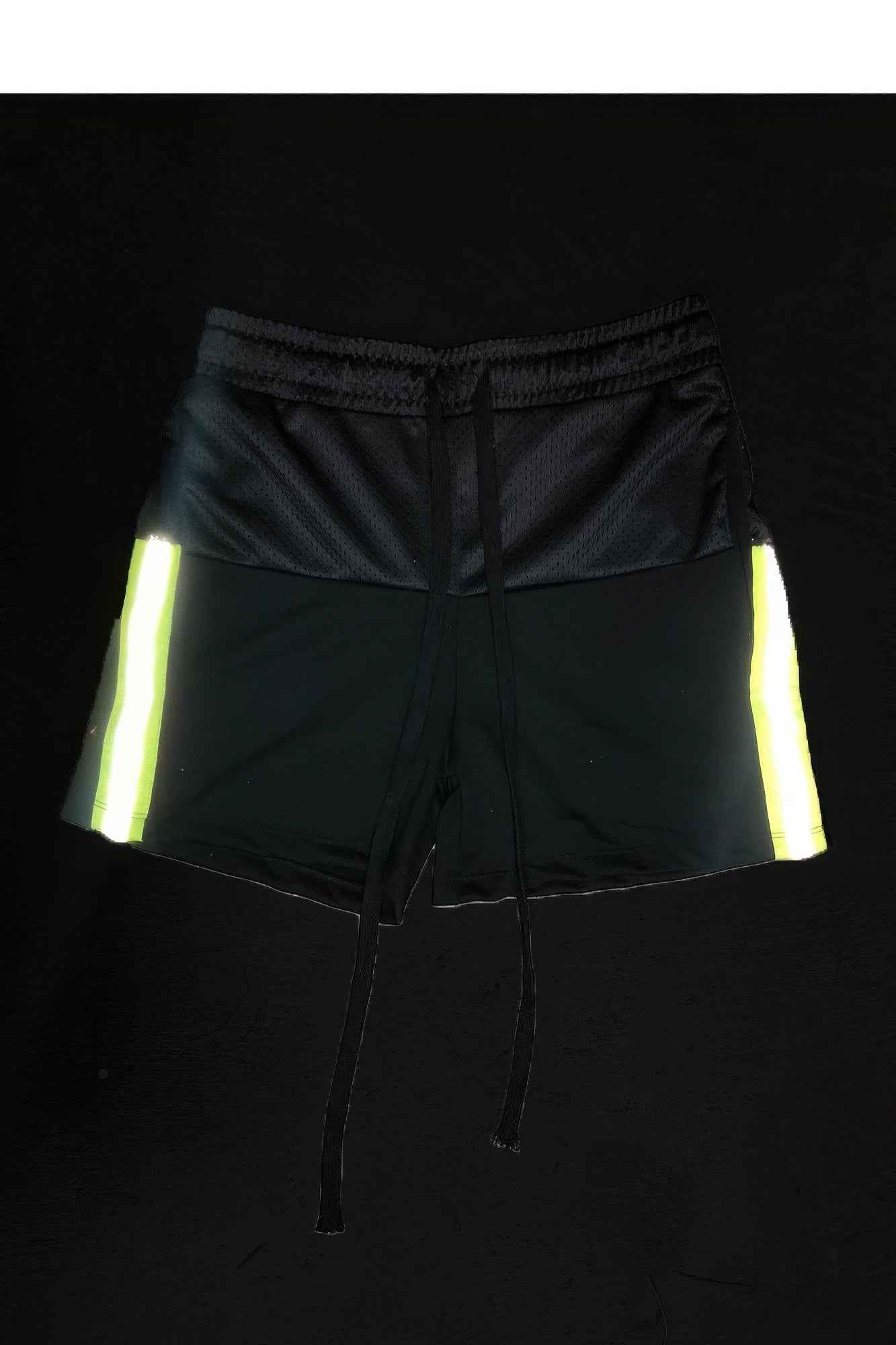 Reflective Half Mesh With Lining Shorts