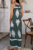 Geo Print Halter Sleeveless Loose Fit Dress - Pikemla