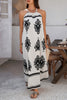 Geo Print Halter Sleeveless Loose Fit Dress - Pikemla