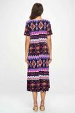 Plus Size Bns Print Long Dress