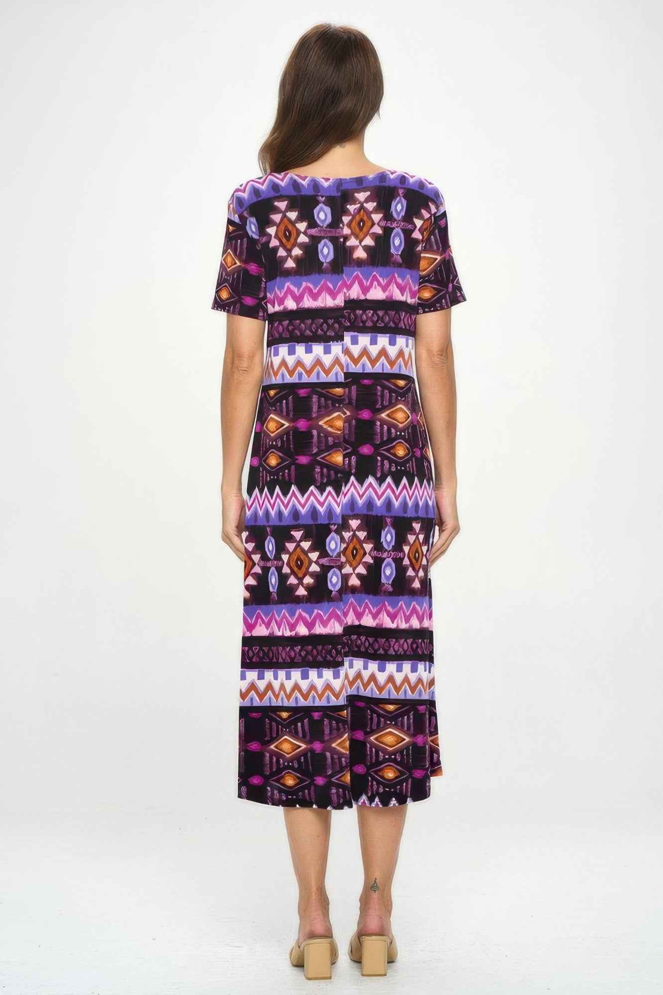 Plus Size Bns Print Long Dress