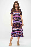 Plus Size Bns Print Long Dress