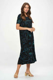 Plus Size Bns Print Long Dress