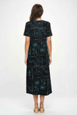 Plus Size Bns Print Long Dress