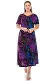 Plus Size Bns Print Long Dress