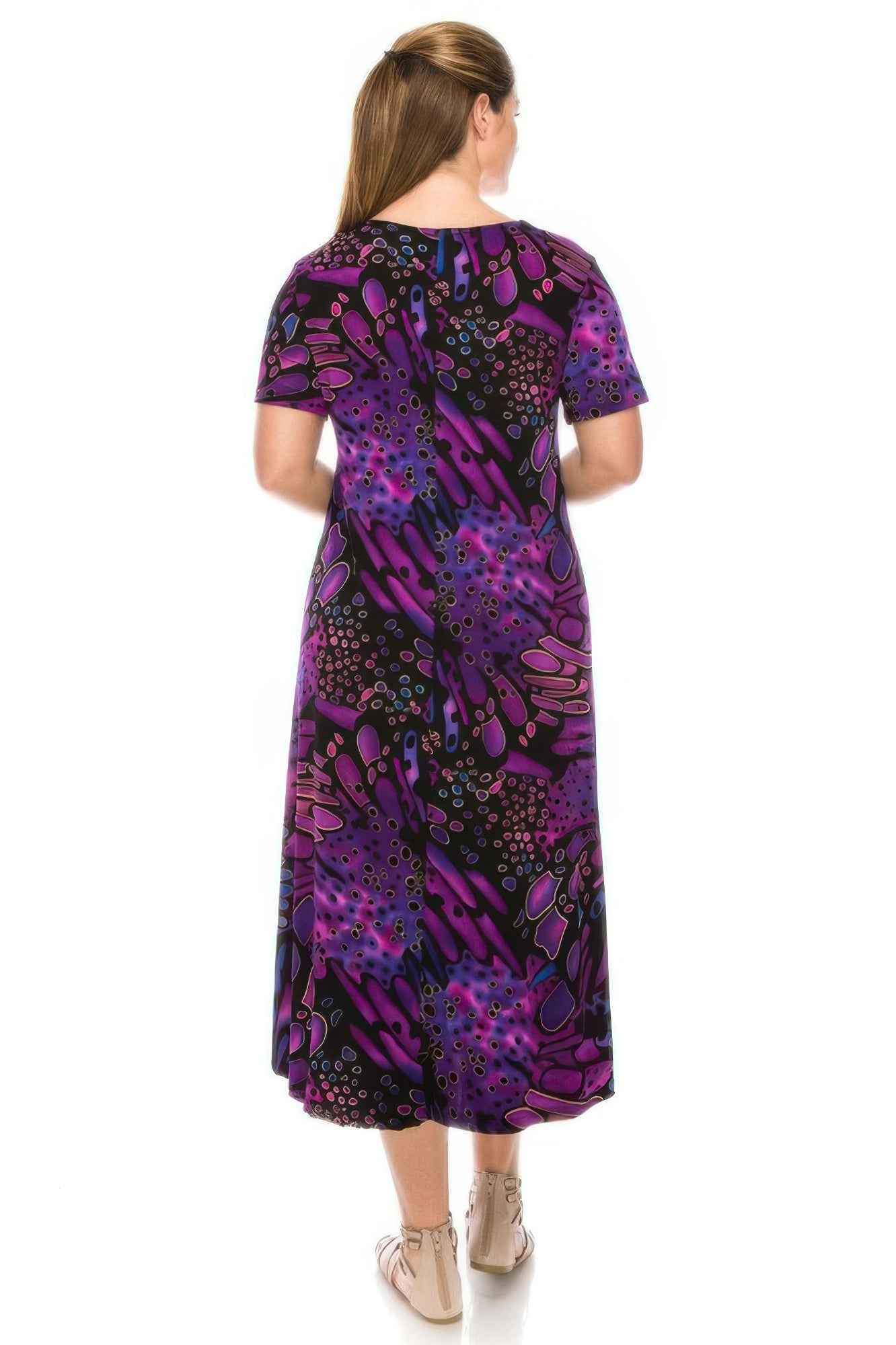Plus Size Bns Print Long Dress