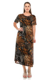 Plus Size Bns Print Long Dress