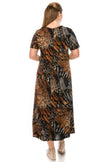 Plus Size Bns Print Long Dress