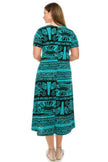 Plus Size Bns Print Long Dress