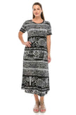 Plus Size Bns Print Long Dress