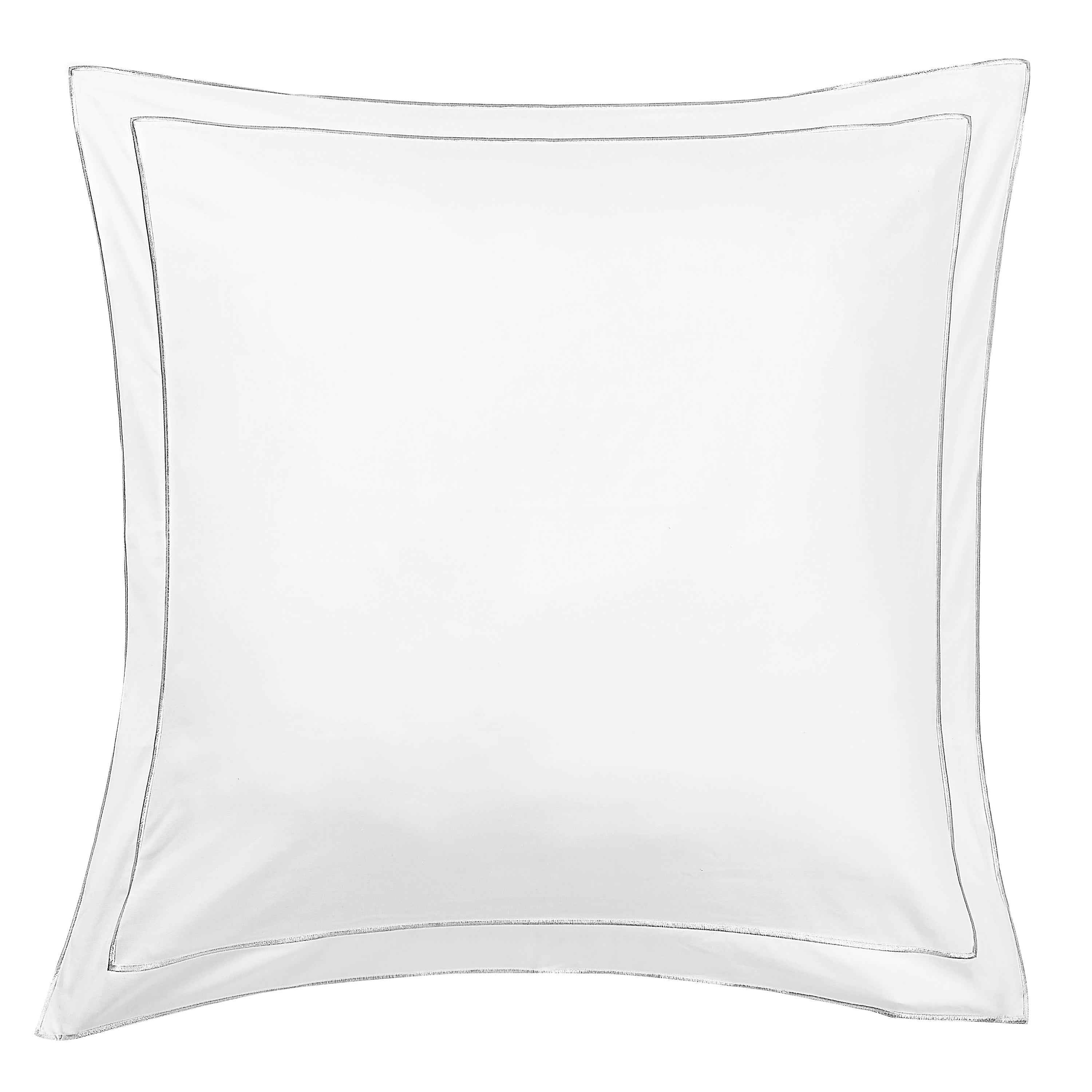 600 Thread Count Framed Sateen Embroidered Cotton Euro Sham Pair