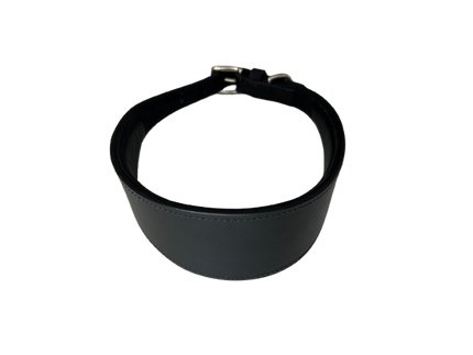 Oval Leather Dog Collar - Tan