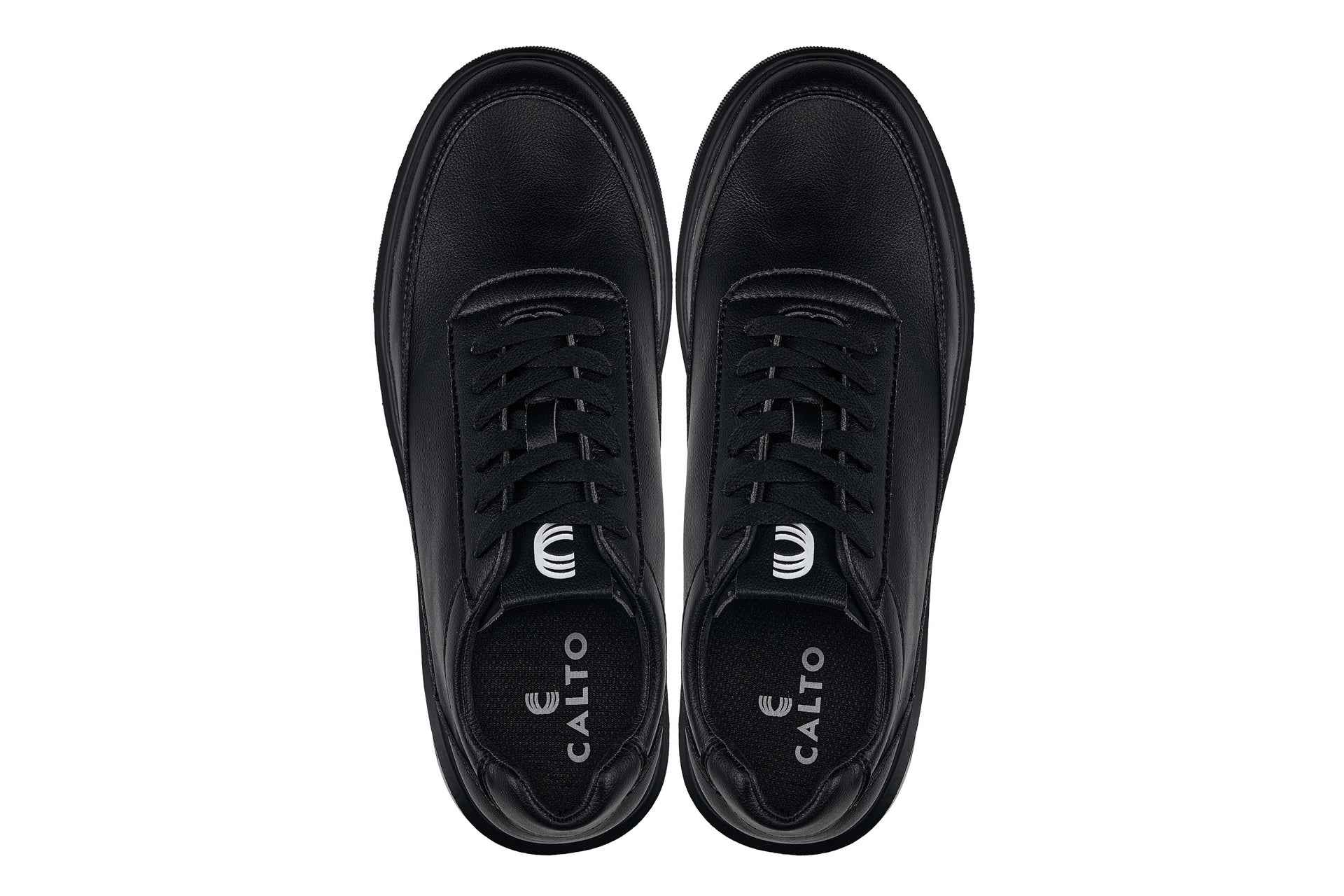 CALTO - X1646 - 2.8 Inches Taller (Pitch Black) - Lightweight Sneakers