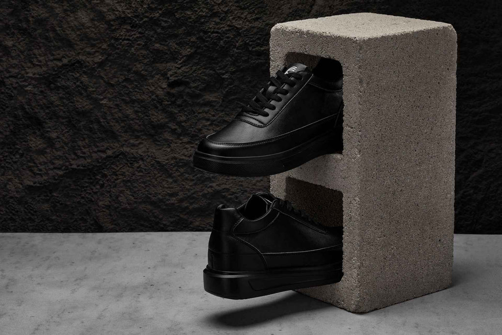 CALTO - X1646 - 2.8 Inches Taller (Pitch Black) - Lightweight Sneakers