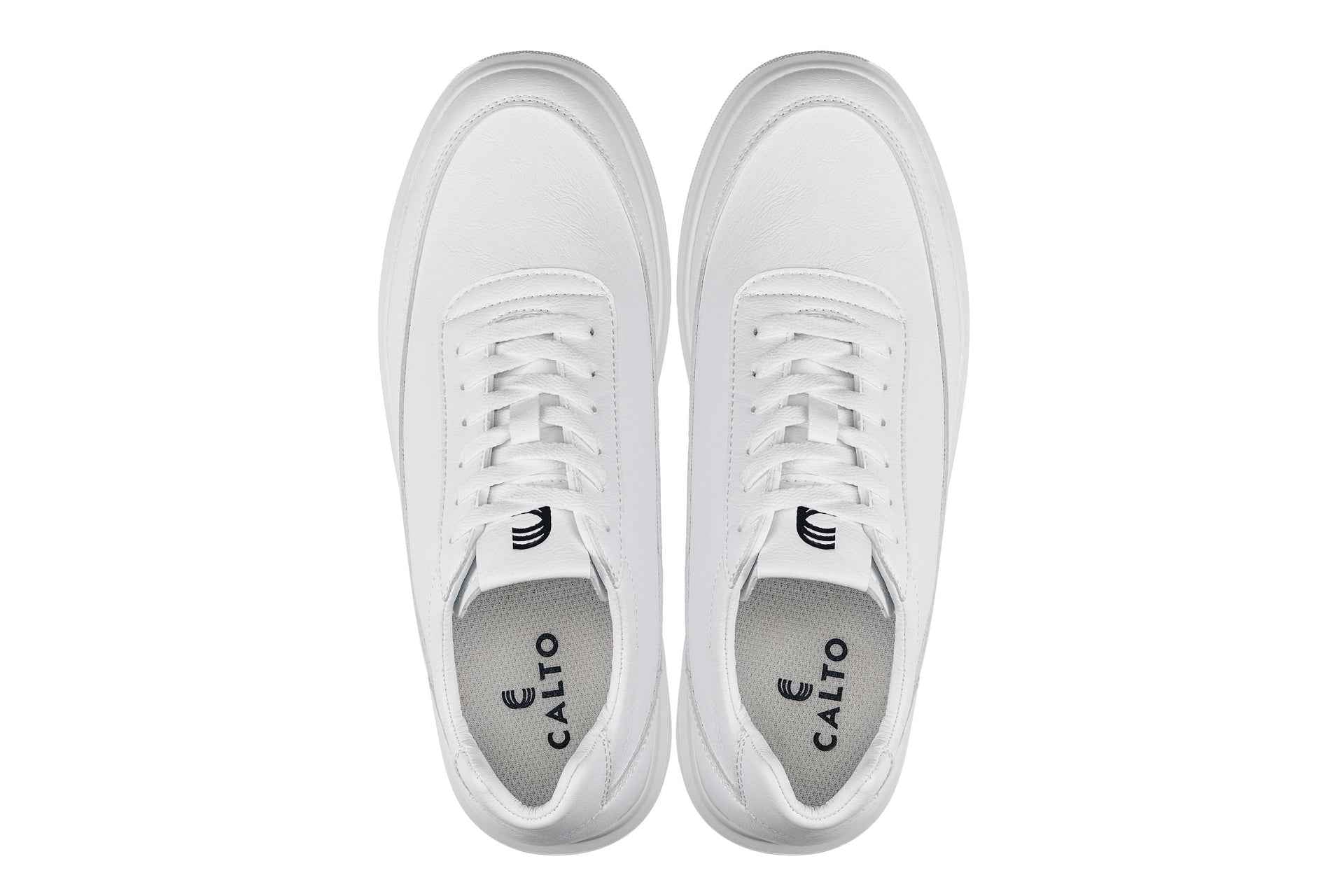 CALTO - X1647 - 2.8 Inches Taller (White) - Lightweight Sneakers