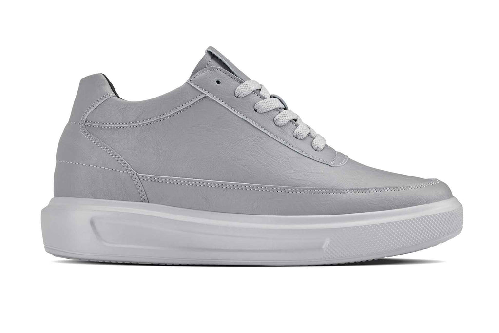 CALTO - X1648 - 2.8 Inches Taller (Pewter Grey) - Lightweight Sneakers