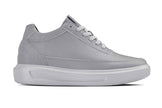 CALTO - X1648 - 2.8 Inches Taller (Pewter Grey) - Lightweight Sneakers