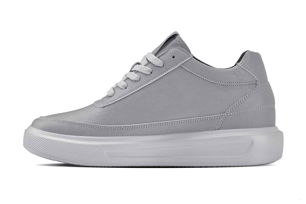 CALTO - X1648 - 2.8 Inches Taller (Pewter Grey) - Lightweight Sneakers