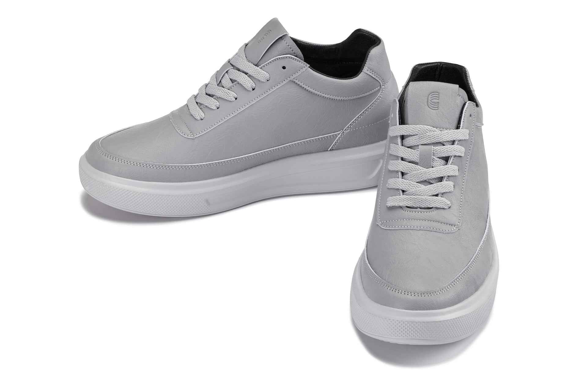 CALTO - X1648 - 2.8 Inches Taller (Pewter Grey) - Lightweight Sneakers