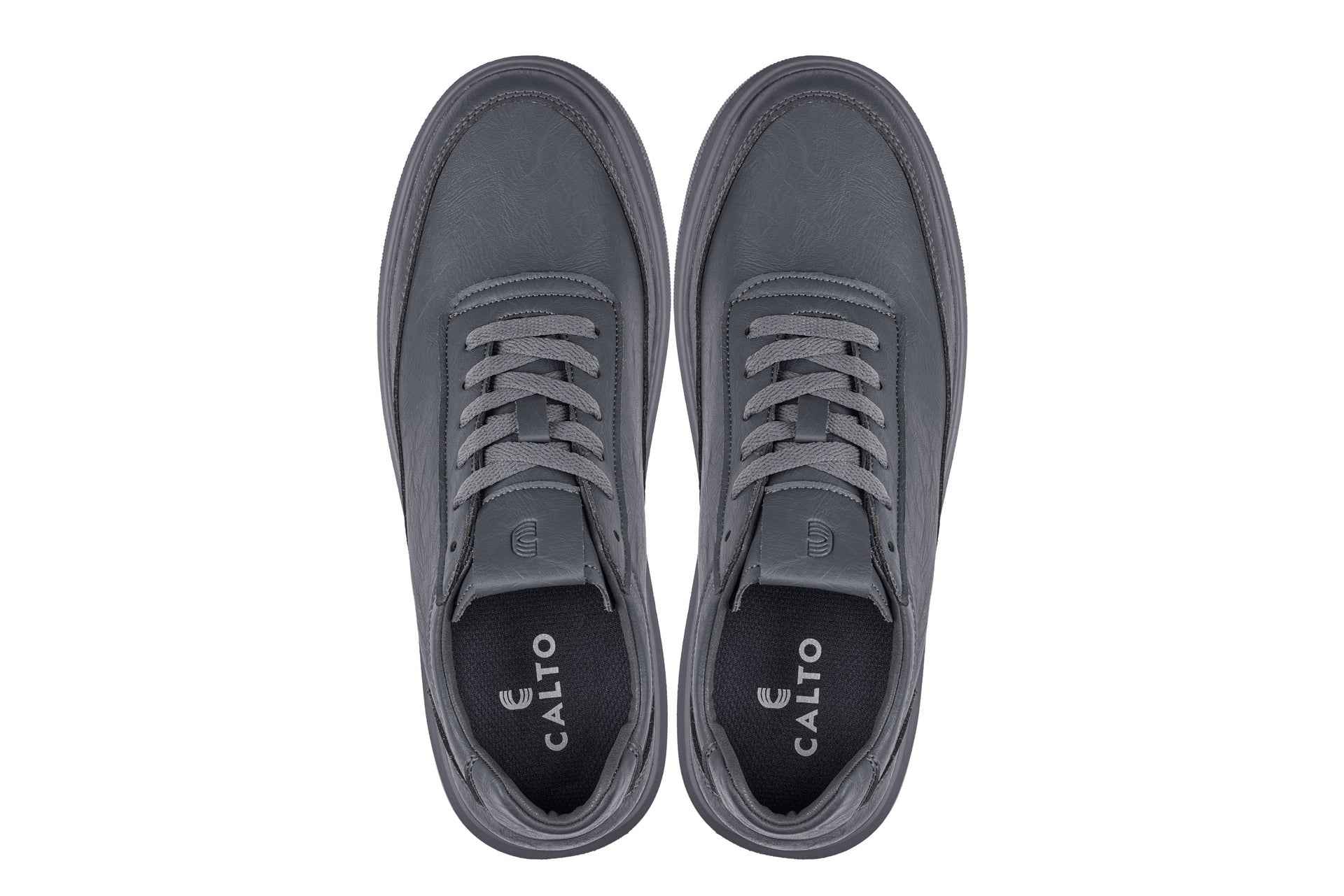 CALTO - X1649 - 2.8 Inches Taller (Iron Grey) - Lightweight Sneakers