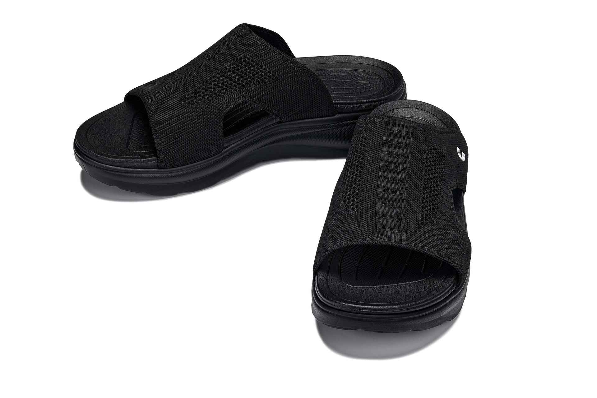CALTO - X1657 - 2 Inches Taller (Black/Knitted Black)