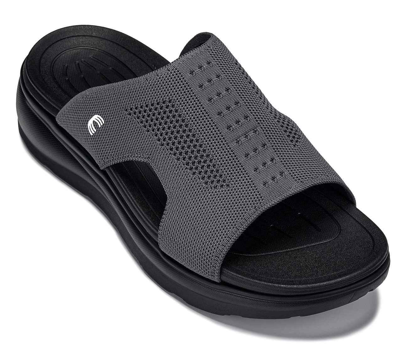 CALTO - X1658 - 2 Inches Taller (Black/Knitted Dark Gray)
