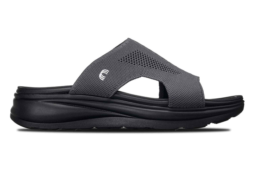 CALTO - X1658 - 2 Inches Taller (Black/Knitted Dark Gray)