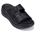 CALTO - X1660 - 2 Inches Taller (Black Buckle) - Dual Adjustable Buckle Sandal