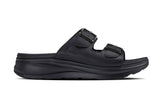 CALTO - X1660 - 2 Inches Taller (Black Buckle) - Dual Adjustable Buckle Sandal