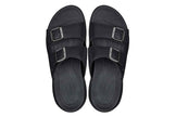 CALTO - X1660 - 2 Inches Taller (Black Buckle) - Dual Adjustable Buckle Sandal