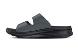 CALTO - X1661 - 2 Inches Taller (Iron Grey Buckle) - Dual Adjustable Buckle Sandals