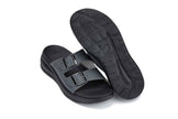 CALTO - X1661 - 2 Inches Taller (Iron Grey Buckle) - Dual Adjustable Buckle Sandals