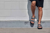 CALTO - X1661 - 2 Inches Taller (Iron Grey Buckle) - Dual Adjustable Buckle Sandals