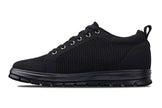 CALTO - X2320 - 2.4 Inches Taller (Black/Black Sole) - Lace Up Casual Sneaker - Lightweight