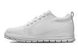 CALTO - X2321 - 2.4 Inches Taller (White/White Sole) - Lace Up Casual Sneaker - Lightweight
