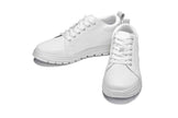 CALTO - X2321 - 2.4 Inches Taller (White/White Sole) - Lace Up Casual Sneaker - Lightweight