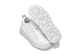 CALTO - X2321 - 2.4 Inches Taller (White/White Sole) - Lace Up Casual Sneaker - Lightweight