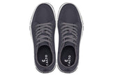 CALTO - X2323 - 2.4 Inches Taller (Iron Grey/White & Black Sole) - Lace Up Casual Sneaker - Lightweight