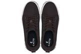 CALTO - X2325 - 2.4 Inches Taller (Dark Brown/White & Black Sole) - Lace Up Casual Sneaker - Lightweight
