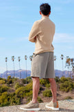 CALTO - X2639 - 2.8 Inches Taller (Khaki Green/Brown) - Lace Up Casual Walker - Lightweight