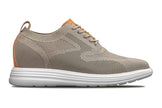 CALTO - X2639 - 2.8 Inches Taller (Khaki Green/Brown) - Lace Up Casual Walker - Lightweight