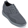 CALTO - X2641 - 2.8 Inches Taller (Iron/Dark Grey Sole) - Lace Up Casual Walker - Lightweight
