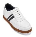 CALTO White Leather Sneakers - 2.8 inches - Y2821