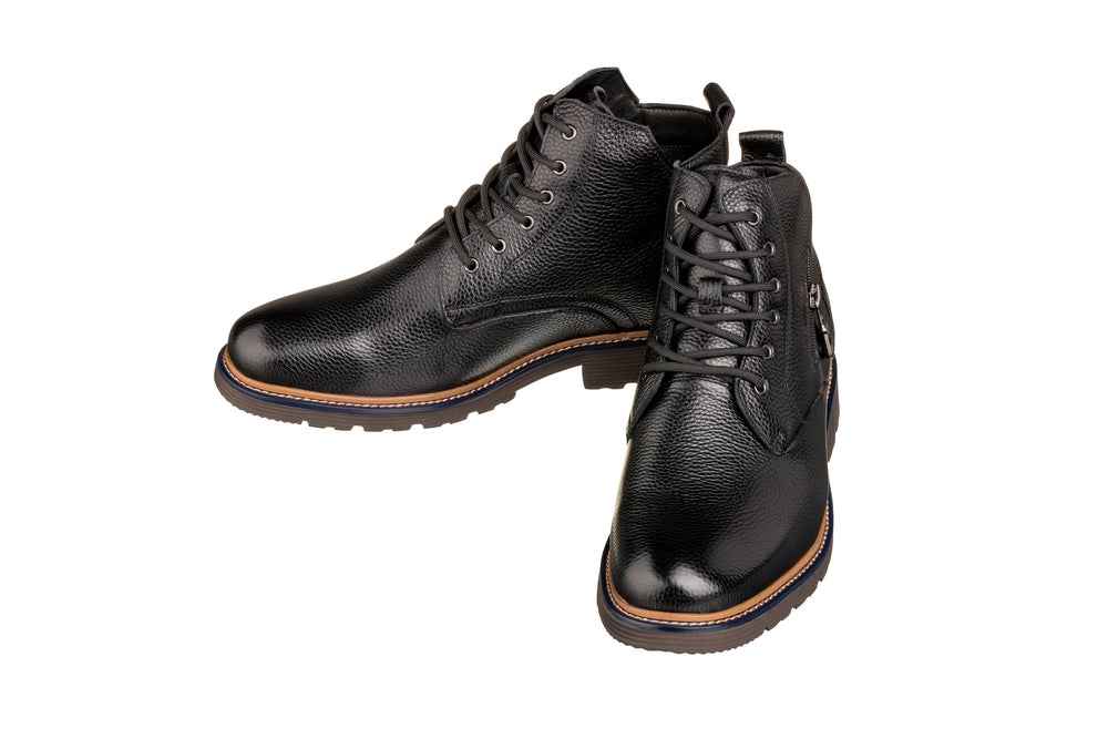 CALTO - Y42071 - 2.8 Inches Taller (Black) - Dressy Casual Boots