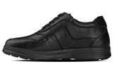 CALTO - Y7080 - 2.8 Inches Taller (Black) - Lightweight Nappa Leather Sneakers