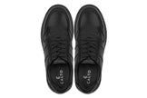 CALTO - Y7080 - 2.8 Inches Taller (Black) - Lightweight Nappa Leather Sneakers